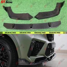 Forgedcarbon Fiberunpainted Frp 3pcs Front Bumper Lip Fits Bmw X5m F95 2020-23 Forgedcarbon Fiberunpainted Frp 3pcs Front Bumper Lip Fits Bmw X5m F95 2020-23