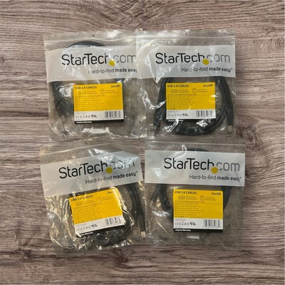 StarTech.com 2m (6 ft) Certified SuperSpeed USB 3.0 A to B Cable Pack 4