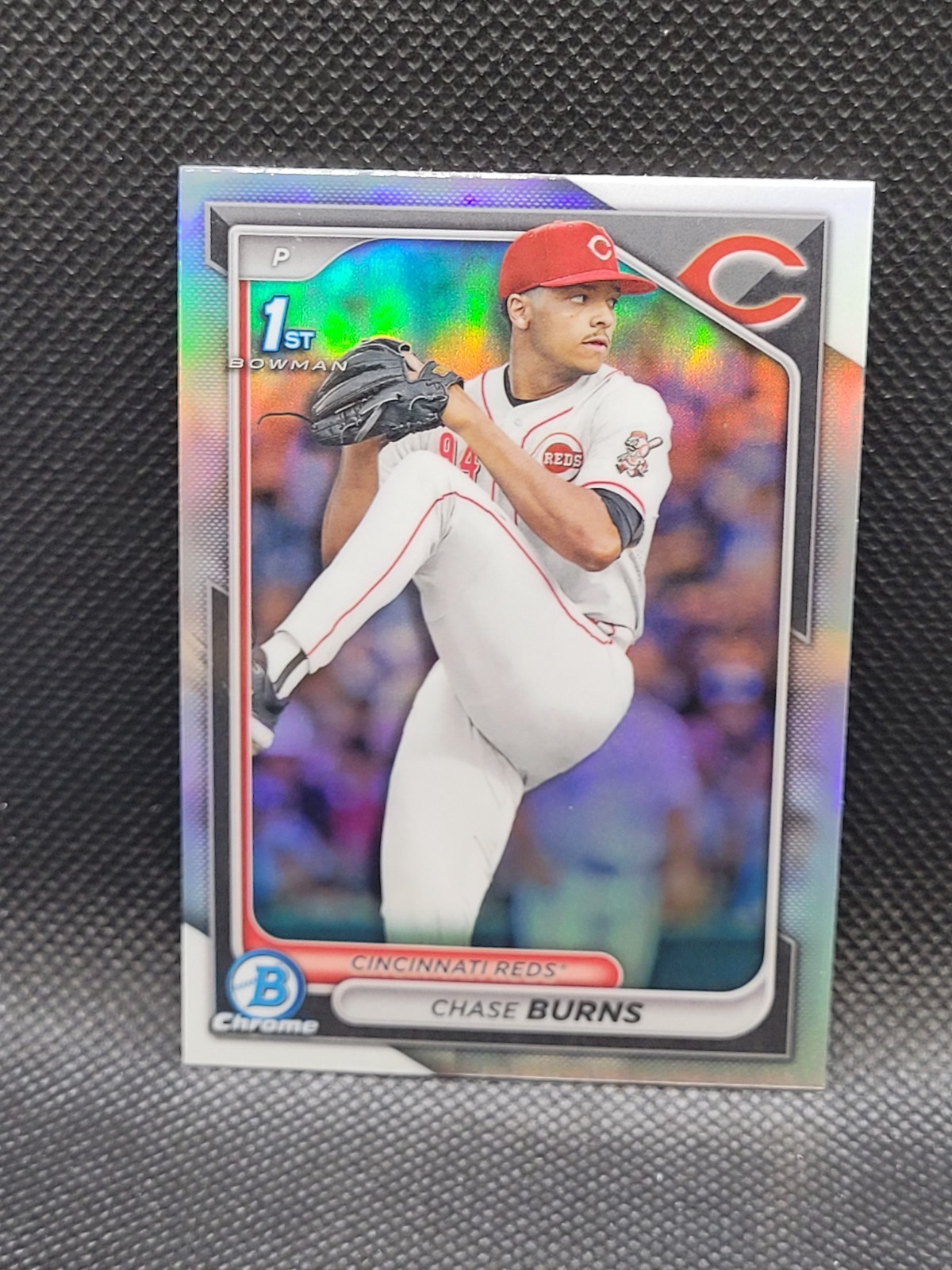 2024 Bowman Chrome Draft CHASE BURNS refractor - RC - 1st - Cincinnati Reds