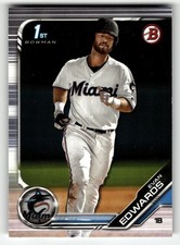 2019 Bowman Draft Evan Edwards #BD-168 Miami Marlins 1ST BOWMAN BEAUTY!