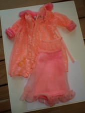 Vintage Barbie Doll Lovely Sleep Ins Hot Pink Nightie Robe