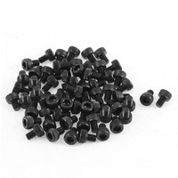 50Pcs M3 X 4Mm Legierung Stahl Hex Sockel Kopf Kappe Maschinenschrauben Schwarz