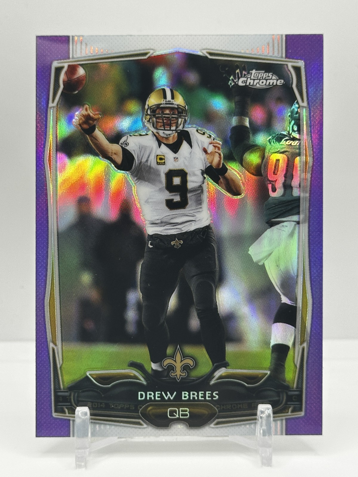 2014 Topps Chrome #17 Drew Brees Purple Refractors