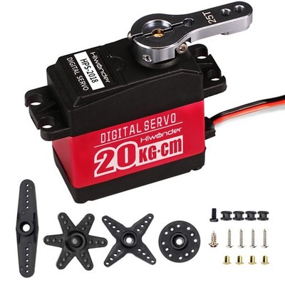 20KG RC Servo High Torque Servo Motors, Waterproof Full Metal Gear Steering S...