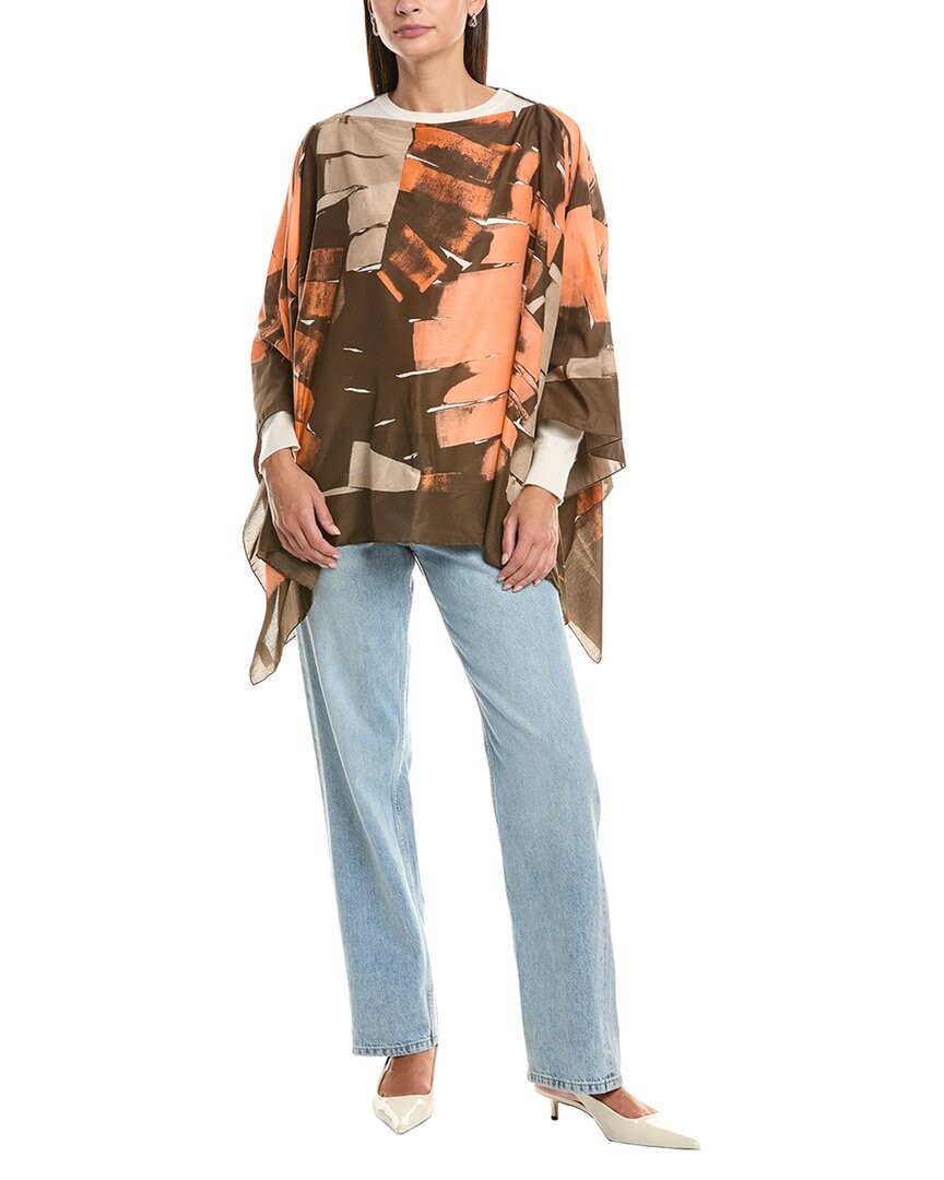 Ferragamo Salvatore Silk-Blend Shawl Womens Orange 73590₽