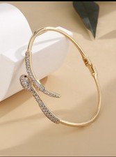 Snake Shaped Crystal Bangle bracelet