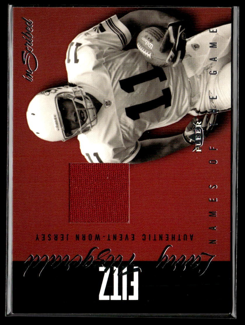 Larry Fitzgerald Fleer Inscribed Names of the Game Jersey #NGJLF Silver