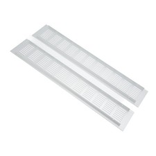 HOT 80x450mm 2Pcs Air Vent Ventilation Grille Aluminium Alloy Rectangular Vent