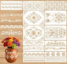 Mexican Talavera Stencils for Painting Vase