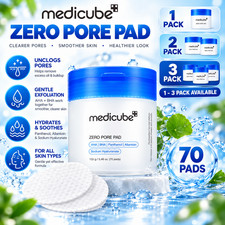 2 PACK medicube Toner Pads Zero Pore Pad 2.0 for Exfoliation and Pore Care