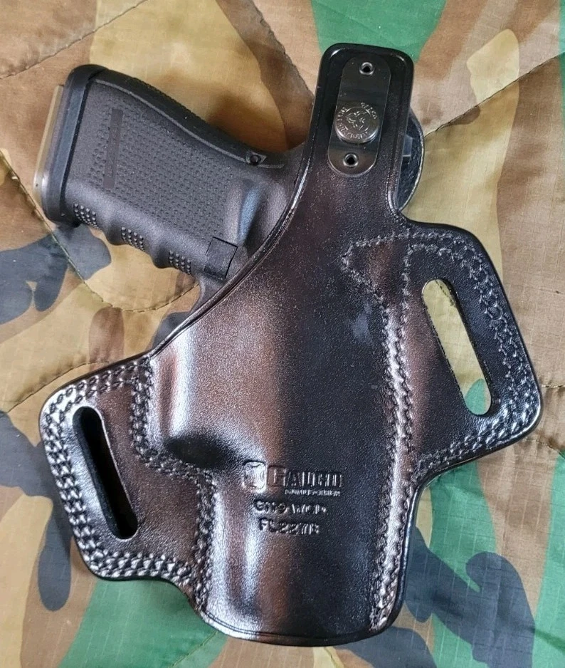 Galco FL227B Glock 19,23,45,19x,44,25 Left Hand Owb Black Leather Holster - Image 2 of 4