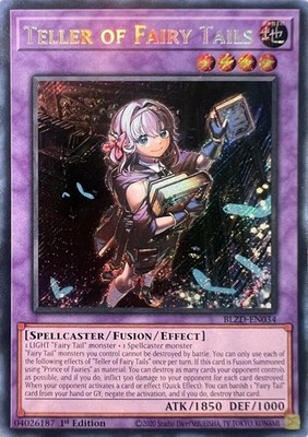 ** TELLER OF FAIRY TALES ** 1ST EDITION SECRET RARE BLZD-EN034 YUGIOH!