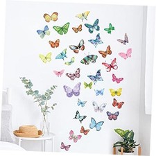 AOWDIAO Peel and Stick Wall Decals for Girls Bedroom Watercolor Butterfly