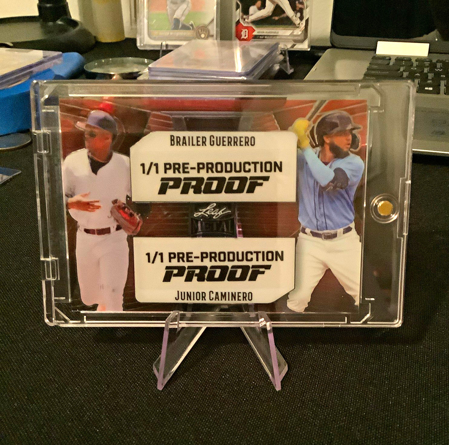 2023 Leaf Metal Junior Caminero Brailer Guerrero 1/1 Pre-Production NNO-Acetate!