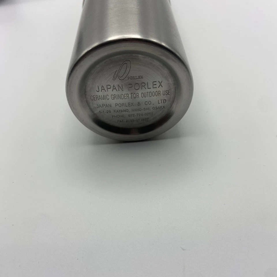 Molinillo de café manual de cerámica de acero inoxidable alto Porlex Japón Foto 3 de 4