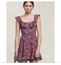 REFORMATION Perla Poppyfield Pink Floral Mini Dress, size 0