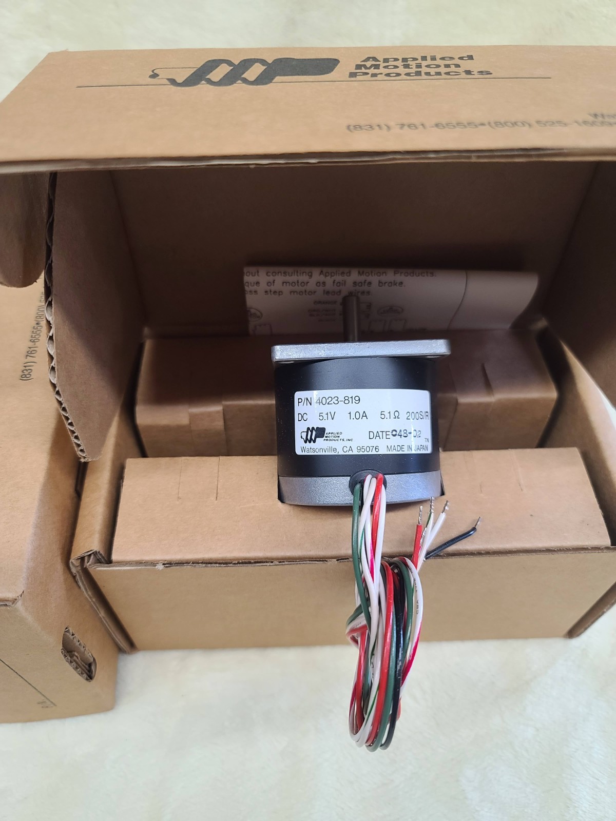 Applied Motion Products NEMA 23 hybrid stepper motor, part # 4023-819 ( NEW )