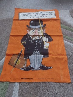 Vintage Smoking Can Damage your Health By Impression Linen & Cotton Tea Towel