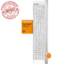 Fiskars Rotary Cutter and Ruler, 24" x 6" Fabric Cutter Gridlines,Quilting Ruler