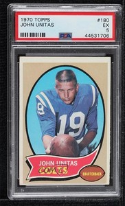 1970 Topps Johnny Unitas #180 PSA 5 HOF