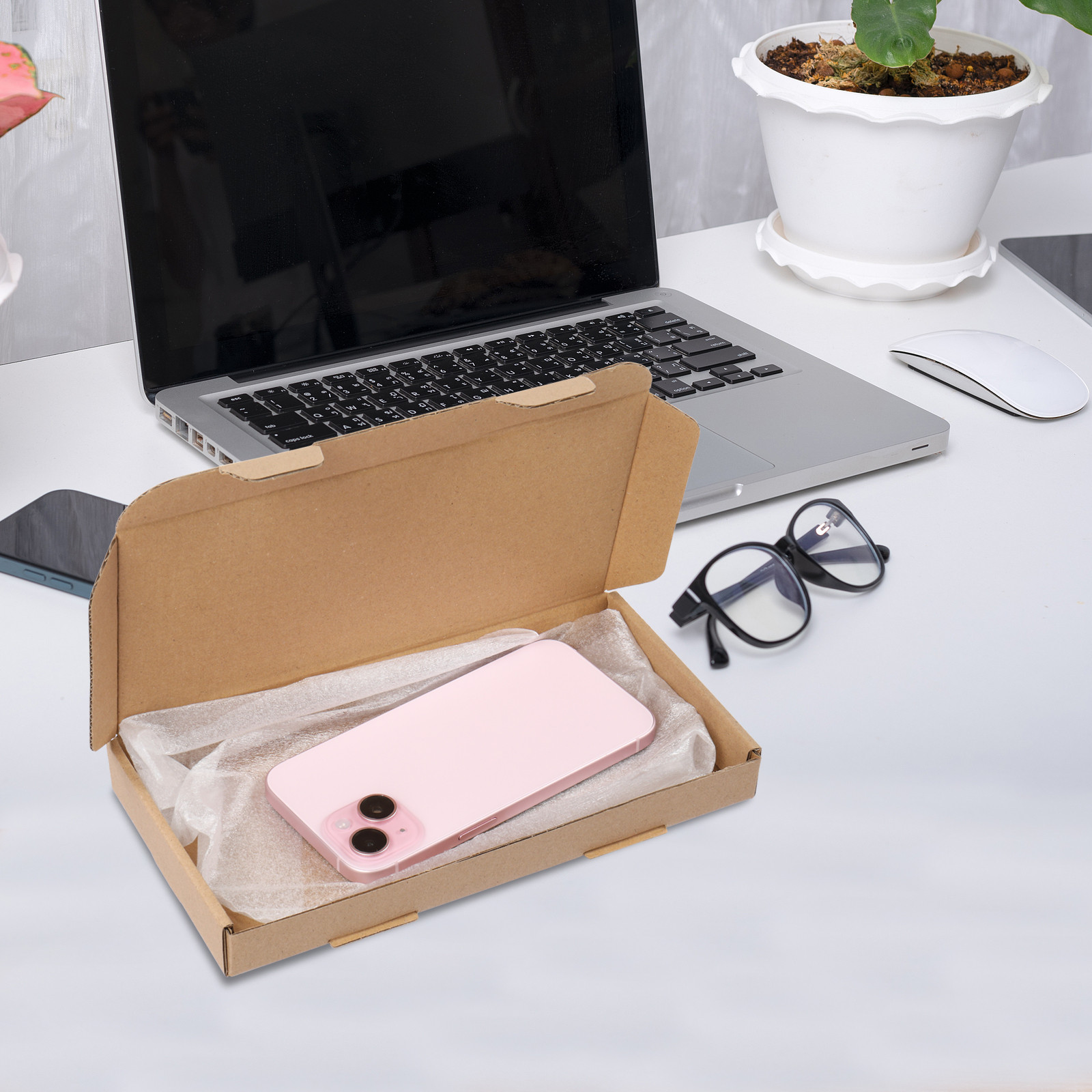 50 8x4x1 Cardboard Paper Boxes Mailing Packing Shipping Box Corrugated Carton