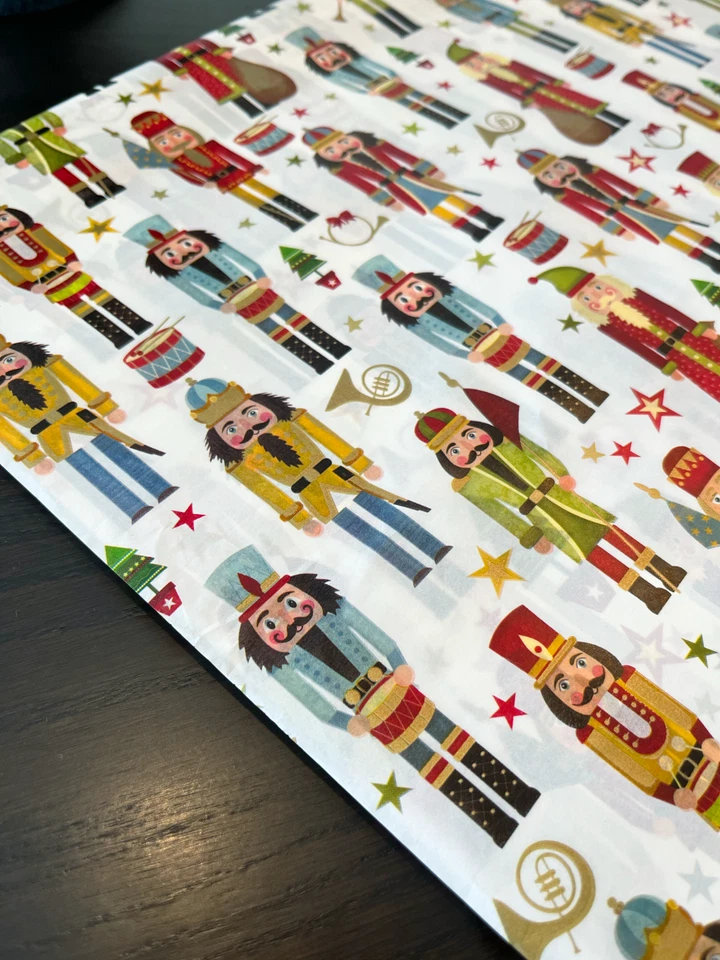TRADITIONAL NUTCRACKER Design Tissue Paper Sheets Choose Size & Package Amount - Image 2 of 4