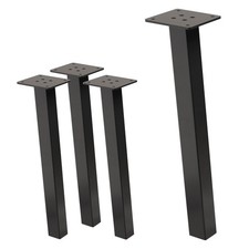 Set 4 gambe per tavolini A 42 cm forma a I grigio scuro acciaio piedi