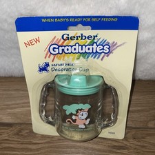 Vintage 1992 Gerber Graduates Safari Pals Decorator Cup Monkey NOS NEW