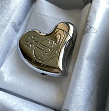 Vivienne Westwood Orb Heart Lighter Electronic Gas Lighters Silver With Box