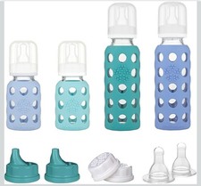 Lifefactory Glass Baby Bottle Starter Set New 2 9oz  2 4oz