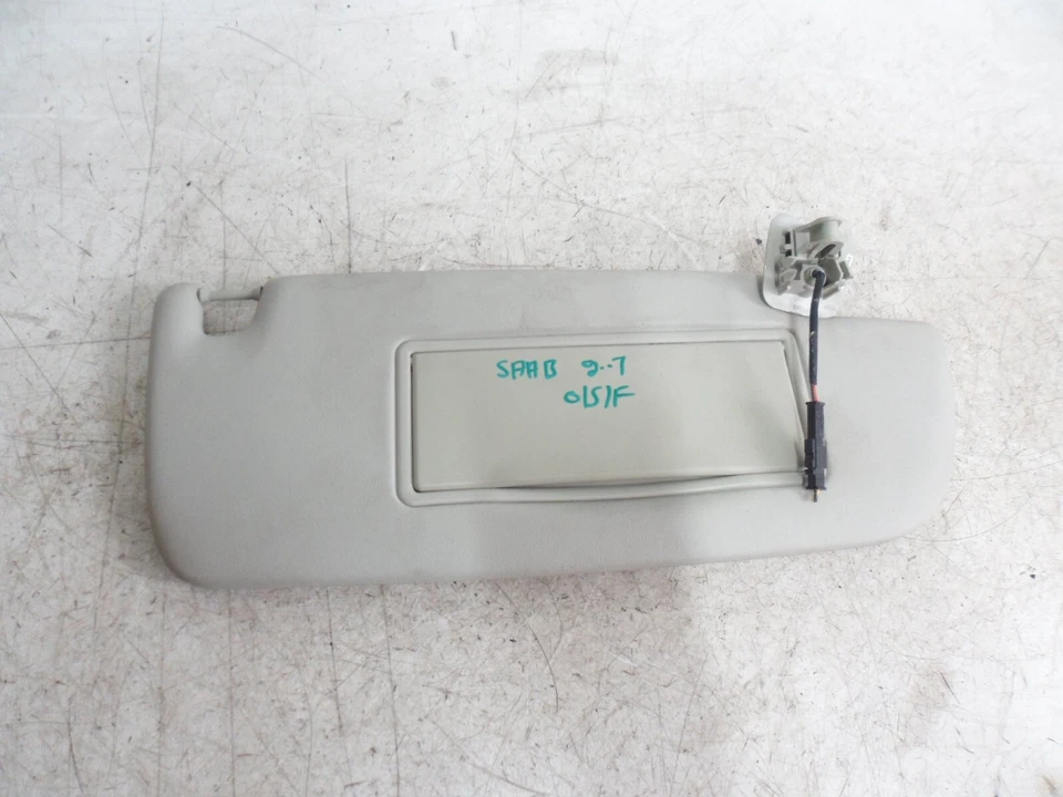 SAAB 93 VECTOR 2007 OSF DRIVER SIDE FRONT SUN SHADE VISOR MIRROR LIGHT GREY