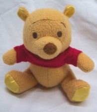 Walt Disney Baby Winnie the Pooh POOH BEAR RATTLE 5" Plush STUFFED ANIMAL Toy
