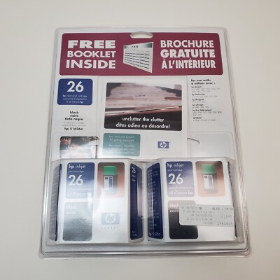 NEW HP Two Pack Blk Ink Cartridge For DJ 500 Plus High Cap C6647AN Expired 2004