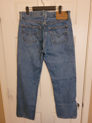 Vintage Levi's 501 XX Medium Wash Blue Denim Jeans Fit 34x30 (36