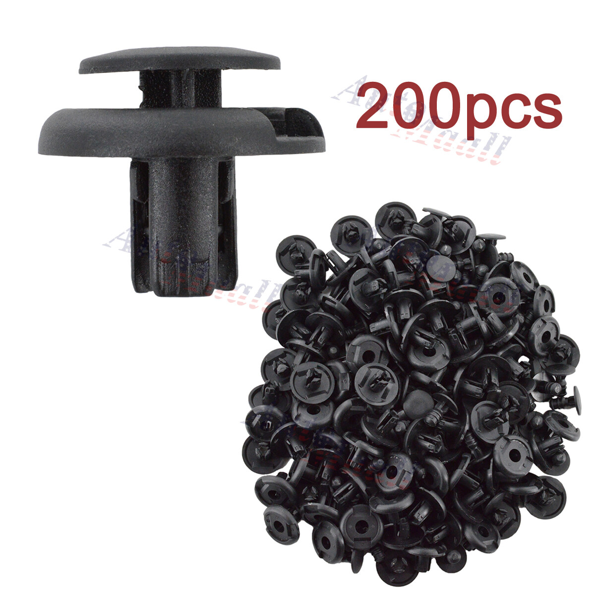 200pc Car Fender Bumper Clips For 7mm Hole Toyota Yaris Scion tC xB