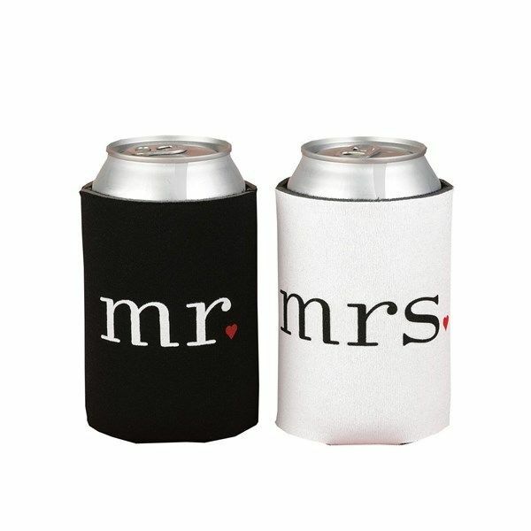 Mr and Mrs Cup Koozie Can Coolers Wedding Gifts Wedding Anniversary