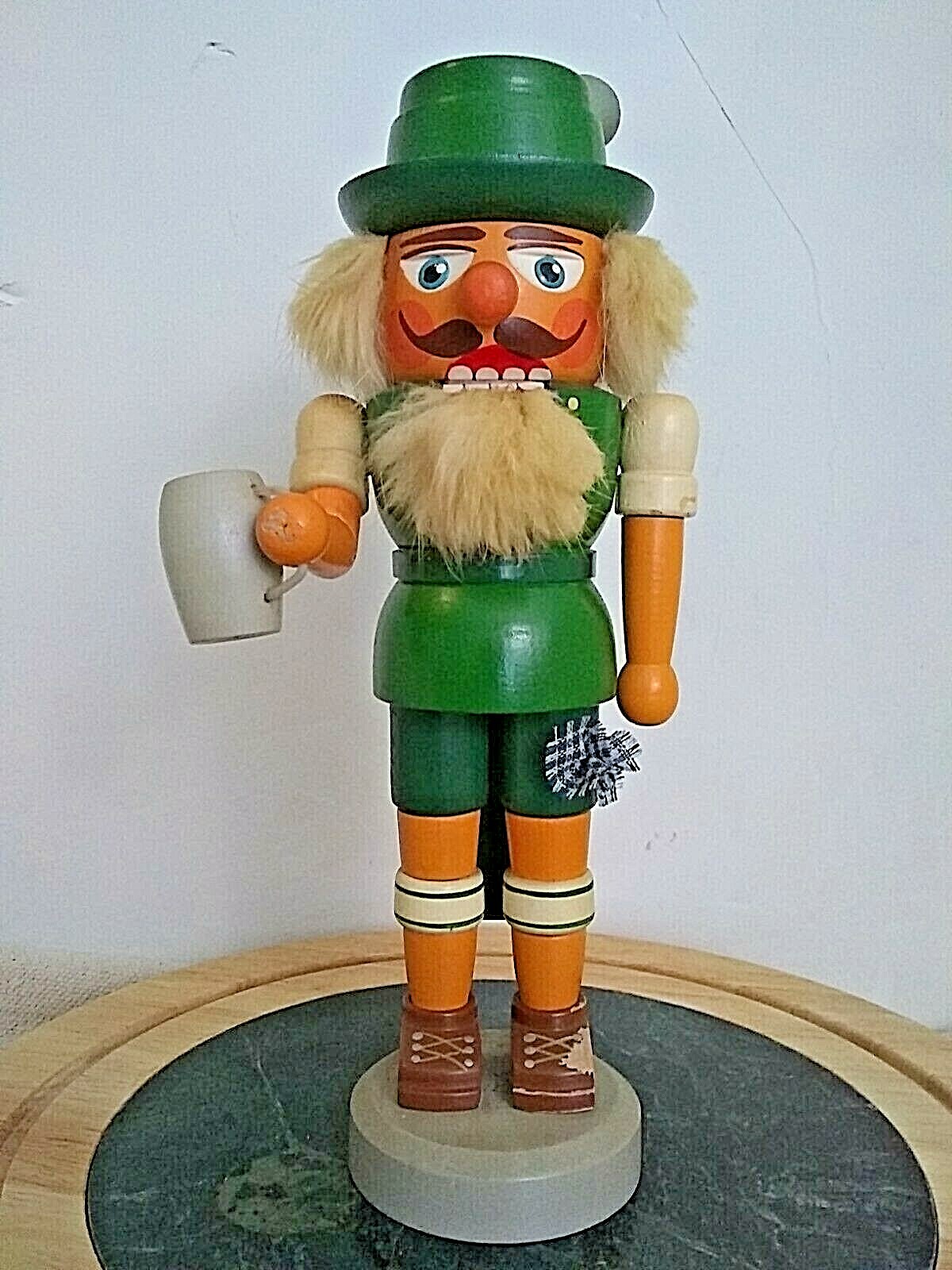 Vintage German Nutcracker Bavarian Drinker Hofbrauhaus Beer 10 1/2