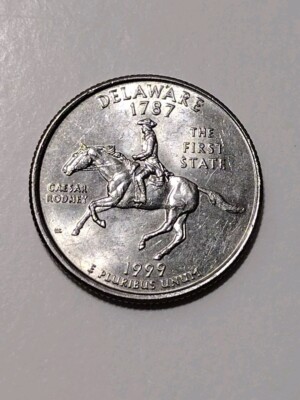 1999-P Delaware State Quarter Die Break Crack Error US Coin Errors 