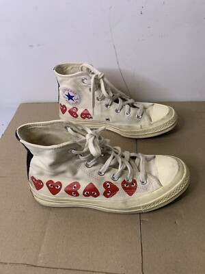 Comme Des Garçons Play Converse Chuck White High Top Men s 5 Women s 7
