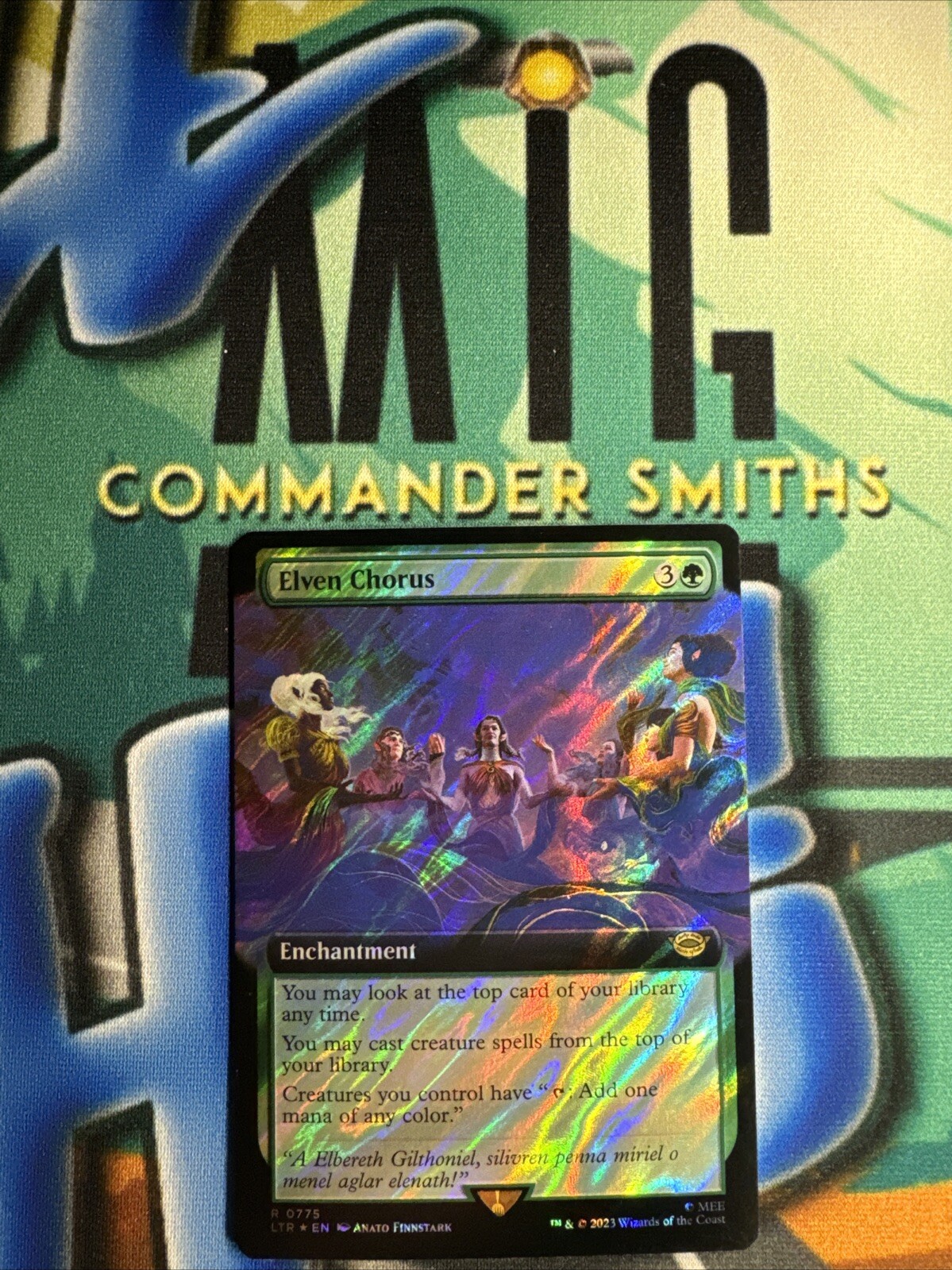 Elven Chorus ✨ Extended SURGE FOIL ✨ LOTR Lord of the Rings MTG NM (775)