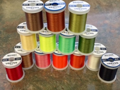 VEEVUS 8/0 FLY TYING THREAD. YOU PICK THE COLOR. FLAT RATE SHIPPING. STRONG
