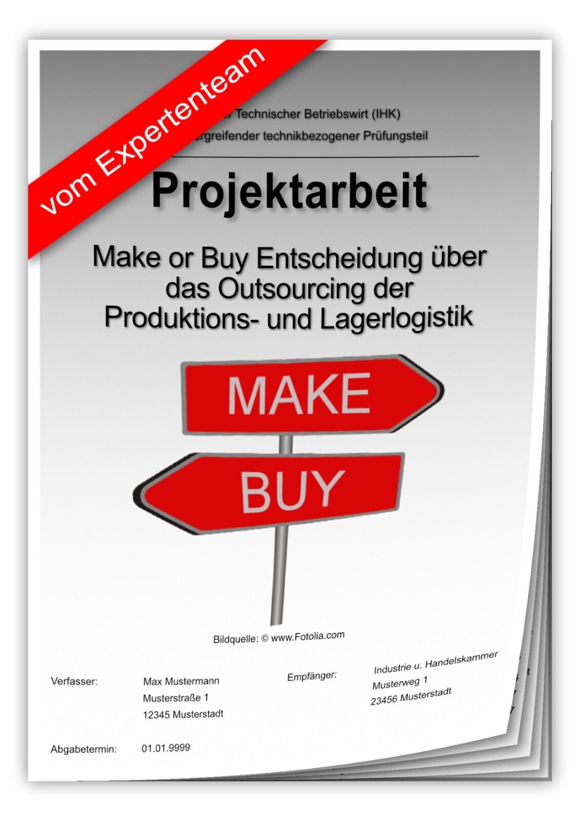 Projektarbeit Technischer Betriebswirt TBW Präsentation IHK Make or Buy