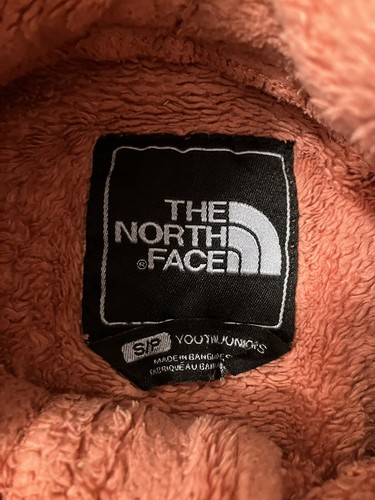 The North Face Girls Fleece Full Zip Jacket Small Coral Pink Grey Summer Fall T4 - Picture 7 of 10