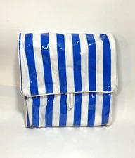 Estée Lauder Makeup Accessories Bag Blue White Foldable For Travel/Organizer