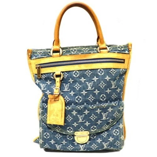 Authenticated Used Louis Vuitton LOUIS VUITTON Monogram Denim Sack