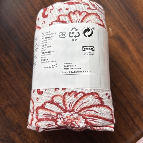 Ikea Inamaria 4er Pack Geschirrtuch Floral 12x16" Neu - Bild 5 von 9