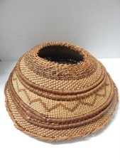 RARE 2 FIND ANTIQUE VINTAGE YUROK / HUPA HOPPER BASKET NORTHERN CALIFORNIA