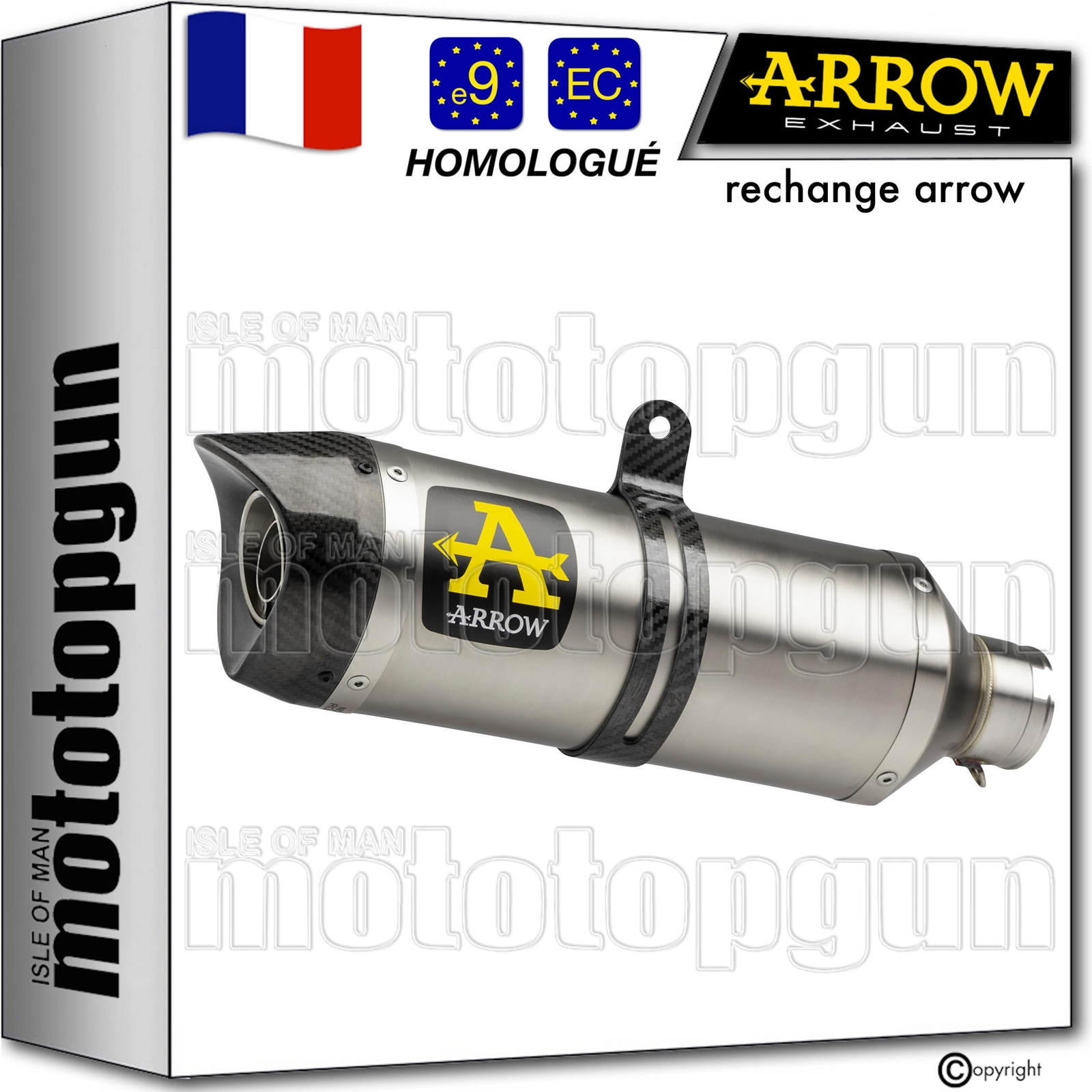 Echappement Arrow Thunder titane pour voyager en roadtrip avec la Yamaha Tracer 7 2024