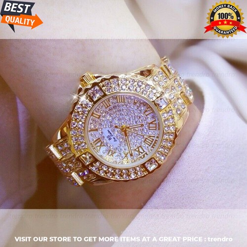 Reloj De Pulsera Para Mujer Oro Lujo De Cristal Relojes Con Diamantes Relojes - Bild 9 von 15