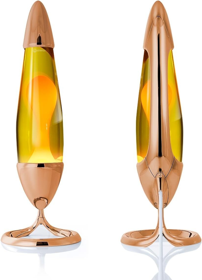 Lava Lamp Neo Mathmos Copper Yellow Orange Rose Gold Home